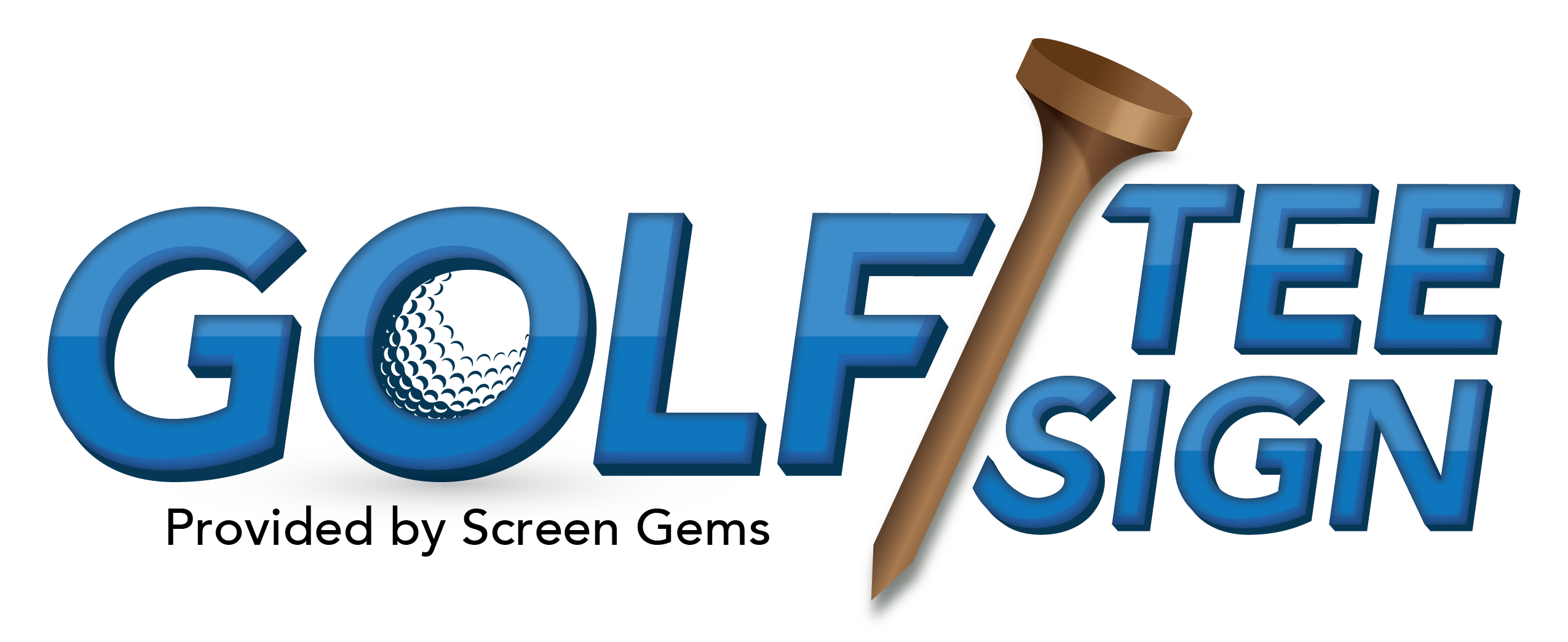 Golf Tee Sign Logo